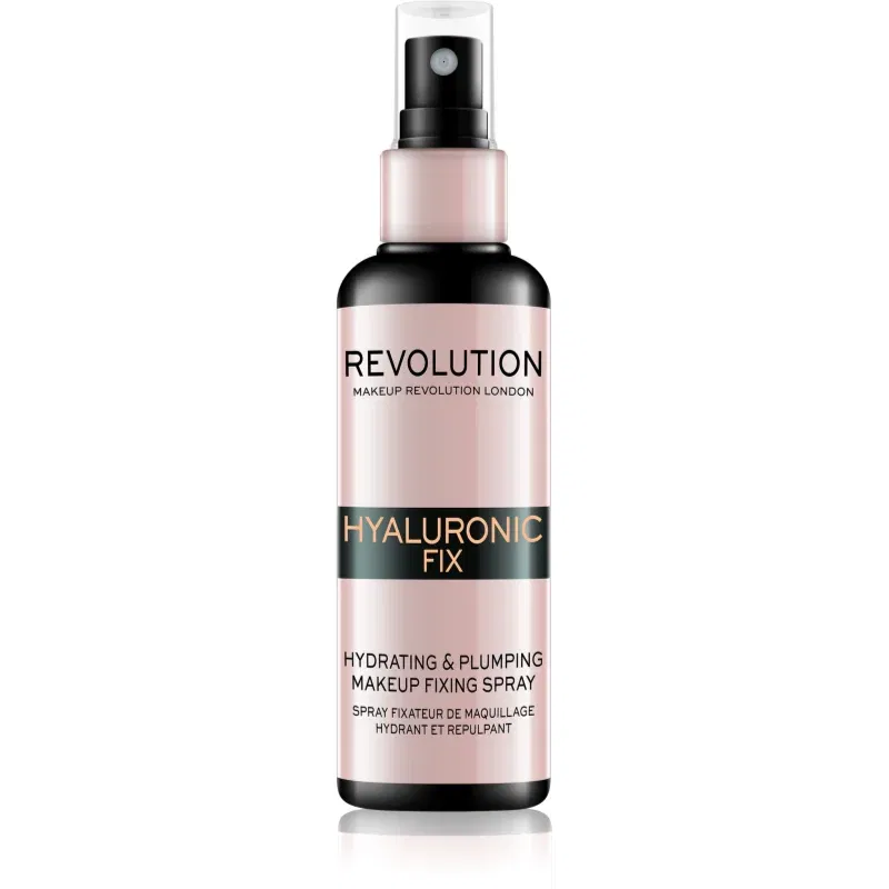 Makeup Revolution Hyaluronic Fix Hydrating & Plumping fixator make-up cu efect de hidratare 100 ml