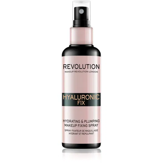 Makeup Revolution Hyaluronic Fix Hydrating & Plumping fixator make-up cu efect de hidratare 100 ml