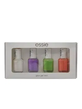 Set manichiura si pedichiura Essie, Nail Lacquer, Glow Get'em, 4 x 13.5 ml