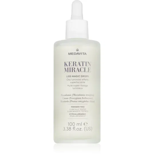 Medavita Keratin Miracle Liss Magic Drops tratament pentru netezire pentru un par stralucitor si catifelat 100 ml