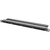 Patch Panel Lanberg PPU6-0024-B, CAT.6, 24 Porturi (Negru)