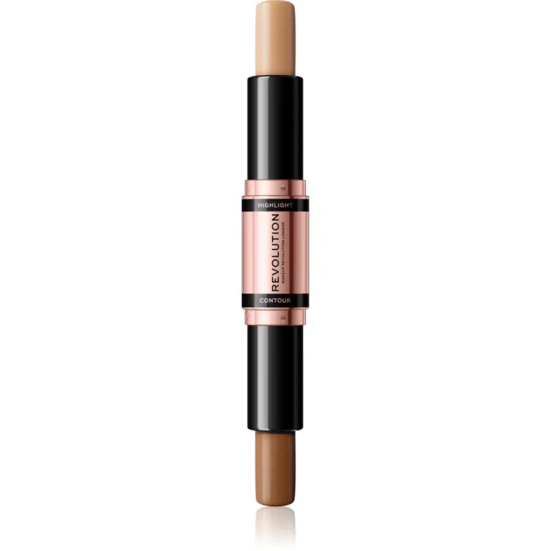 Makeup Revolution Fast Base baton pentru dublu contur culoare Medium 2x4.3 g