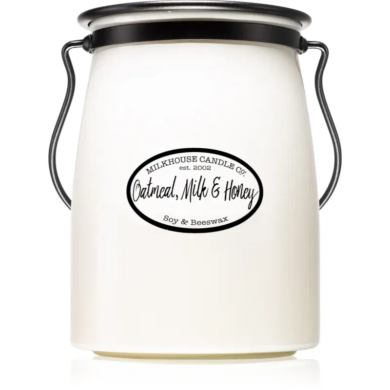 Milkhouse Candle Co. Creamery Oatmeal, Milk & Honey lumânare parfumată Butter Jar 624 g