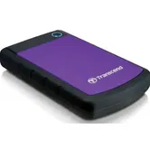 HDD Extern Transcend 25H3P, 2.5 inch, 1TB, USB 3.0, Protectie la soc (Negru/Violet)