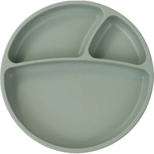 Minikoioi Puzzle Plate River Green farfurie compartimentată cu ventuză 1 buc