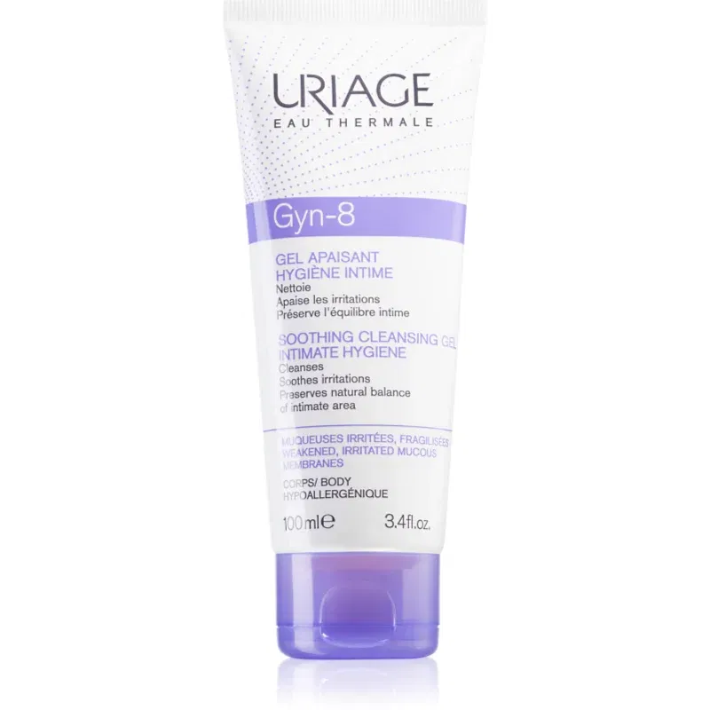 Uriage Gyn-Phy Gyn-8 Soothing Cleansing Gel Intimate Hygiene gel pentru igiena intima pentru piele iritata 100 ml