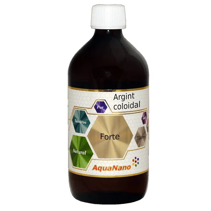 Argint coloidal Forte 30 ppm AquaNano, 500 ml, Sc Aghoras Invent