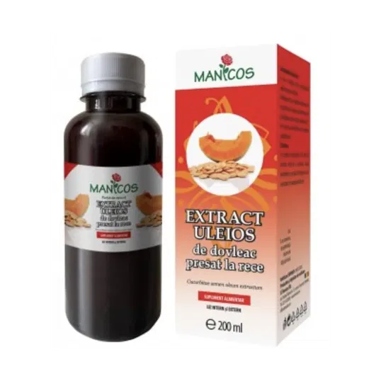 Extract uleios de dovleac presat la rece 200ml - Manicos