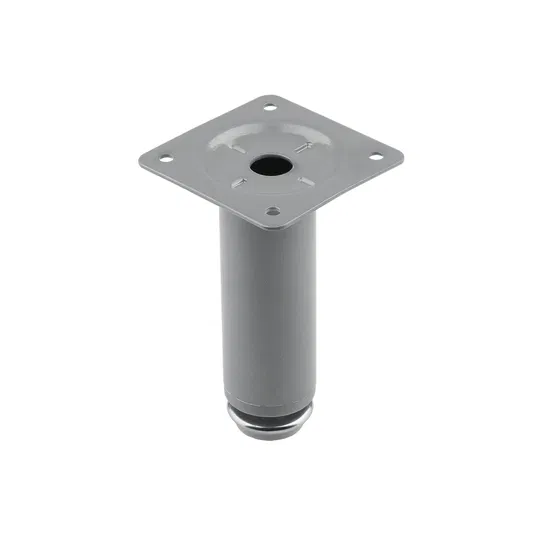 Picior rotund satin-argint C911 D30 x 50 mm