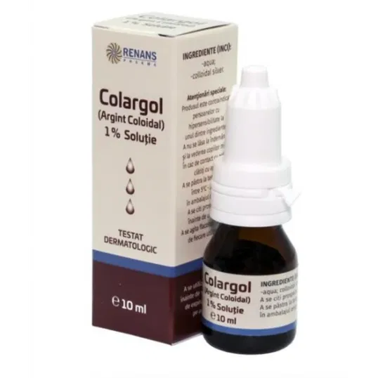 Colargol 1% Argint Coloidal, Solutie, 10ml - Renans