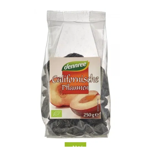 Prune bio California fara samburi, 250g - Dennree