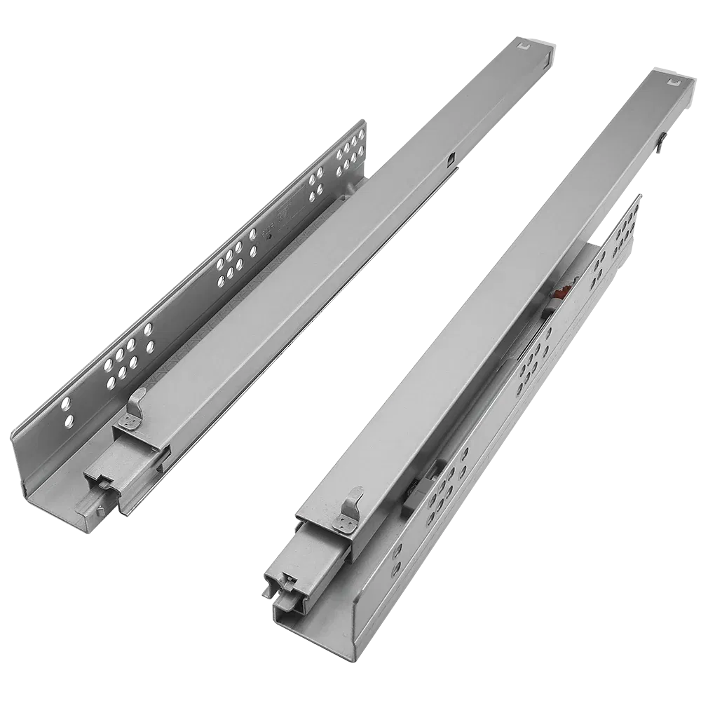 Glisiera FGV, extractie totala, cu amortizare, metal, crom, 500 mm