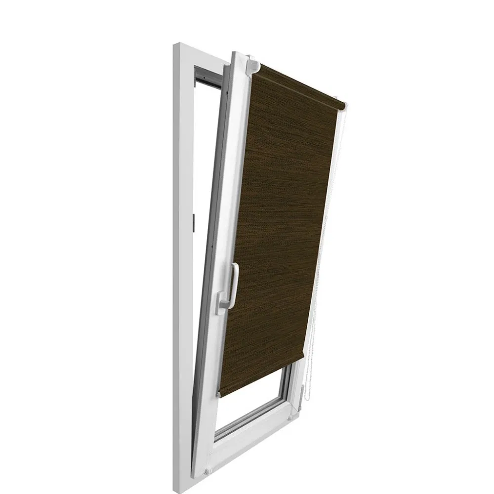 Rulou textil Lariana Vintage Clemfix K14, 42 x 160 cm, maro, translucid