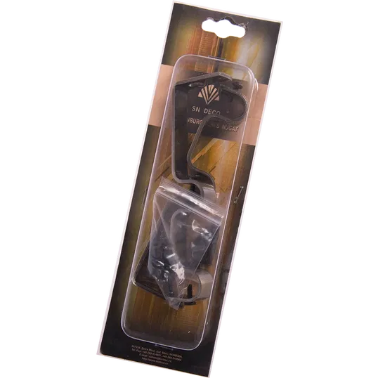 Consola galerie fier forjat Sndeco, dubla, cu suport, deschisa, 20 mm, inox, set 2 buc