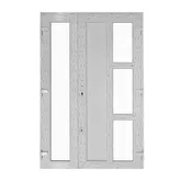 Usa PVC pentru intrare, alb, 120 x 205 cm, dreapta