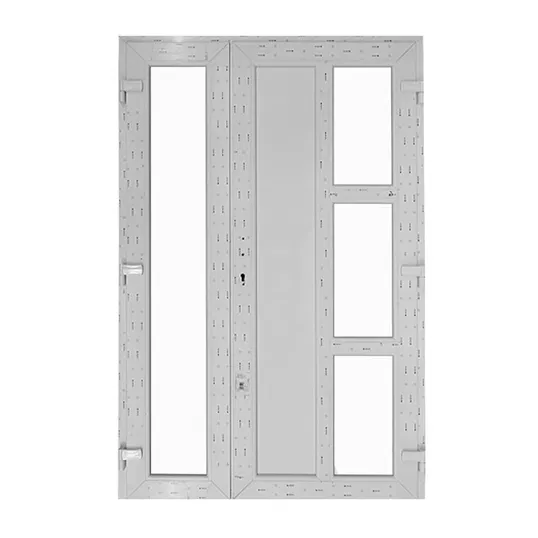 Usa PVC pentru intrare, alb, 120 x 205 cm, dreapta