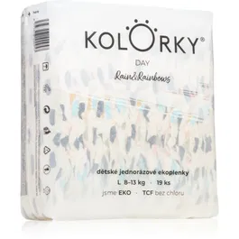 Kolorky Day Rain&Rainbow scutece ECO de unică folosință marimea L 8-13 Kg 19 buc