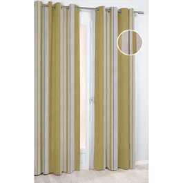 Draperie Nomade 57211, 82 % poliester 18 % bbc, galben/negru, 140 x 260 cm