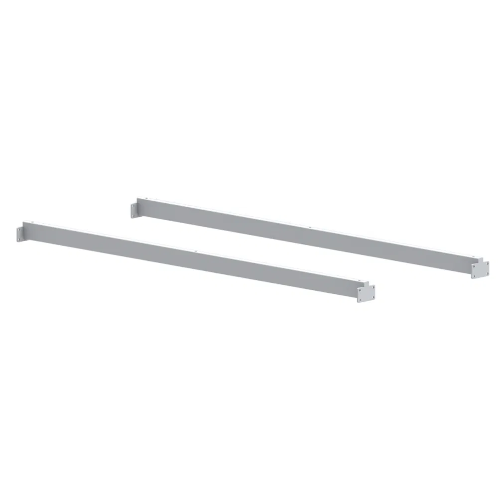 Bare longitudinale, metal, gri metalic, L 1600 mm, sectiune 50 x 20 mm, Set 2 Buc