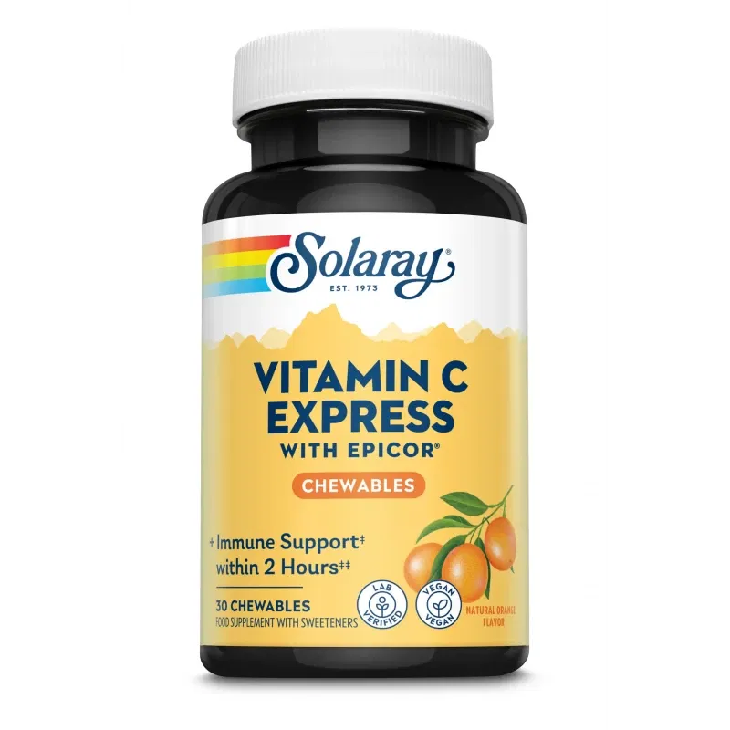 Vitamin C Express 30 tab masticabile, Solaray - SECOM