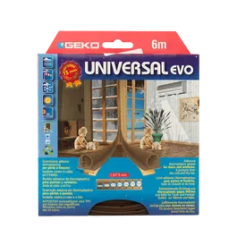 Garnitura adeziva termoplastica Geko Universal, maro, 9 x 7 mm x 6 m