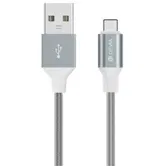 Cablu de date Devia Gracious DVGRATYPECGR, Impletitura Textila, USB-C (Gri)