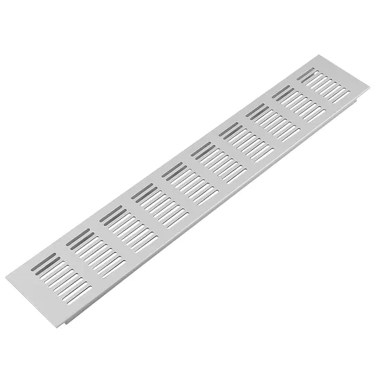 Grila ventilatie, aluminiu mat, 7 x 60 cm