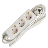 Prelungitor cu 3 prize Schuko,Comtec, cablu 3 x 1 mm si lungime de 5 m, protectie copii, alb