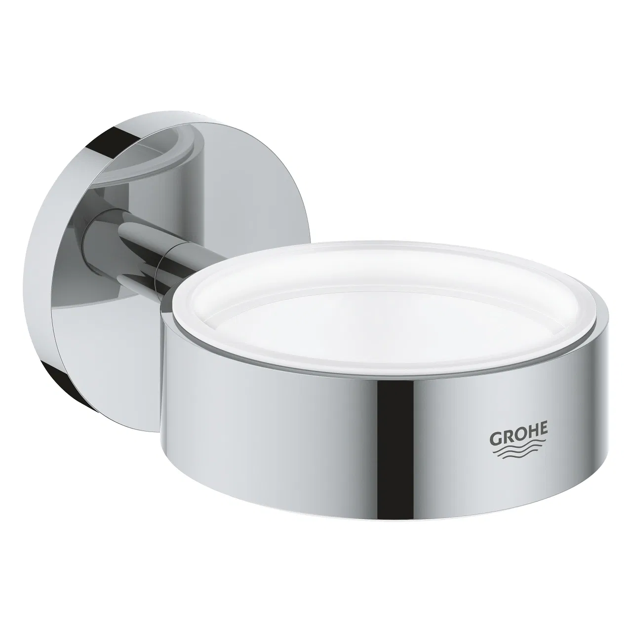 Suport baie Grohe Essentials, metal, cromat, 7.2 x 10.2 x 5.4 cm