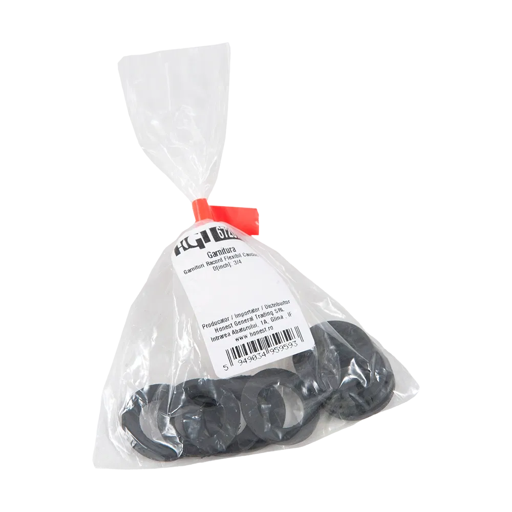 Garnitura racord flexibil, cauciuc, negru, 3/4 inch, 10 bucati