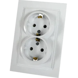 Priza dubla cu CP Mono Electric, DESPINA, ingropat/ST, alb