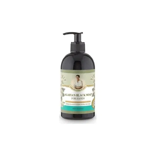 Sapun negru catifelant pentru maini, 500 ml, Bunica Agafia