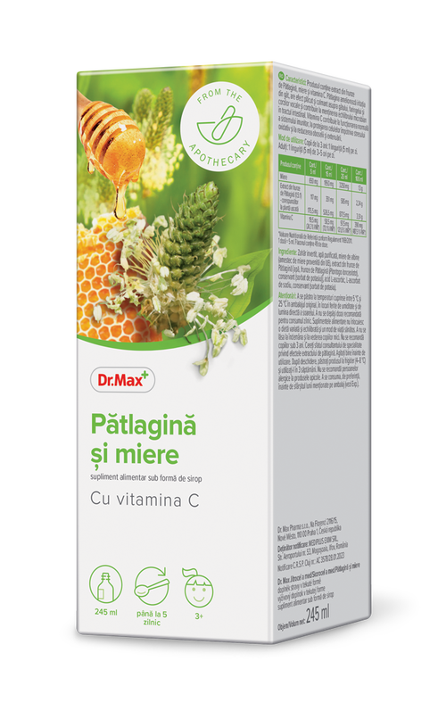 Dr. Max Patlagina si miere Sirop, 245ml