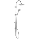Set dus Ferro Rondo NP21, reglabil, comutator ceramic, crom, furtun de dus, 1,5 m