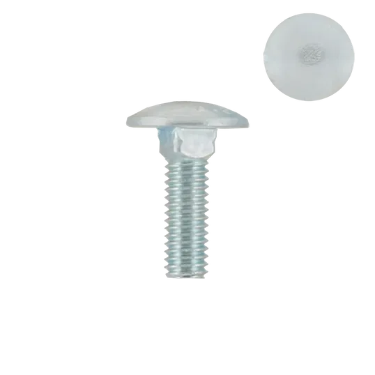 Set suruburi cap bombat torbant, gat patrat, otel zincat, M6 x 20 mm, 10 bucati