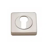 Rozeta pentru cilindru Gamet, patrata, zamac, nichel satinat, 52 x 52 mm
