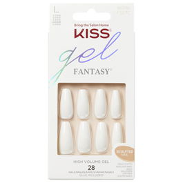 Unghii false Gel Fantasy Sculpted True Color Long Coffin, 28 bucati, Kiss
