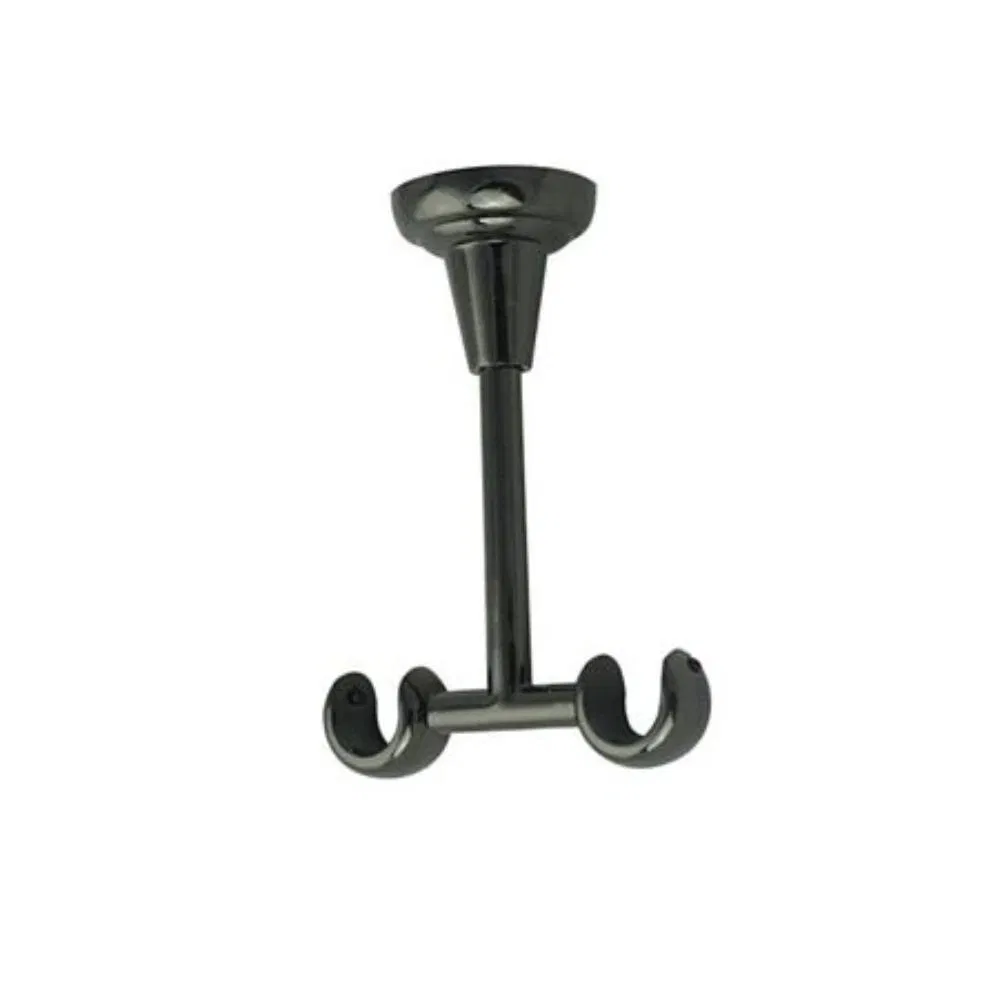 Consola galerie Sndeco, fier forjat, negru auriu, 19 mm, set 2 buc
