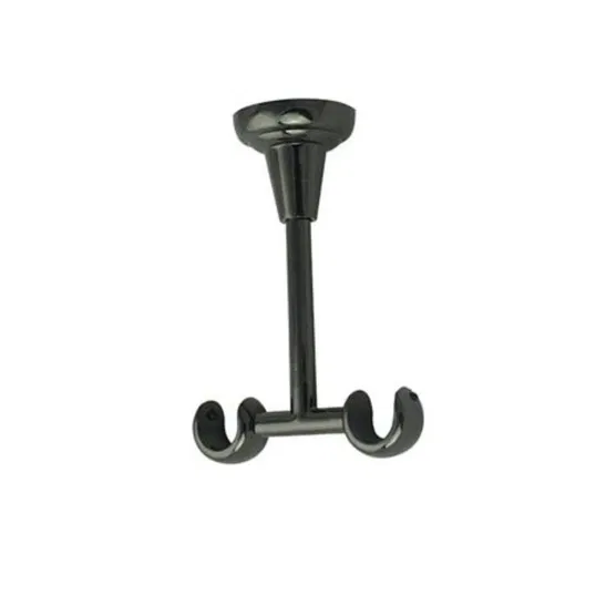 Consola galerie Sndeco, fier forjat, negru auriu, 19 mm, set 2 buc