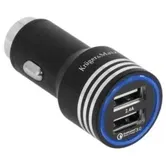 Incarcator Auto Kruger & Matz KM0212, 2 x USB 2.4A (Negru)
