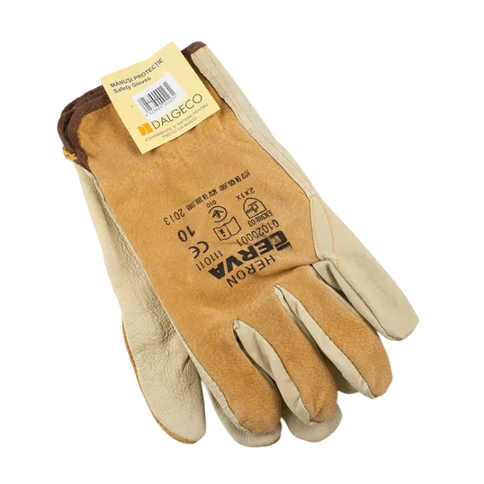 Manusi de protectie Cerva, piele spalt bovina, marimea 10, maro