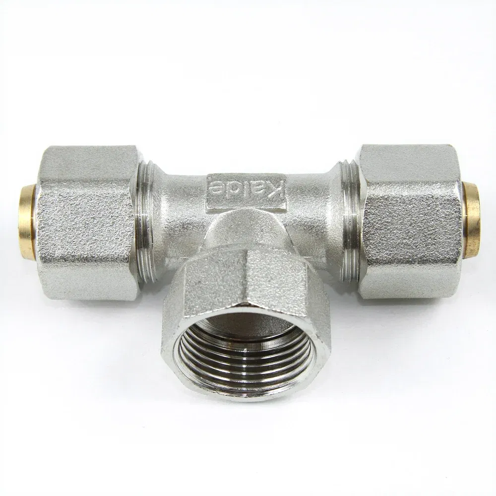 Teu pentru teava multistrat, alama, filet interior, 20 mm x 3/4 inch x 20 mm