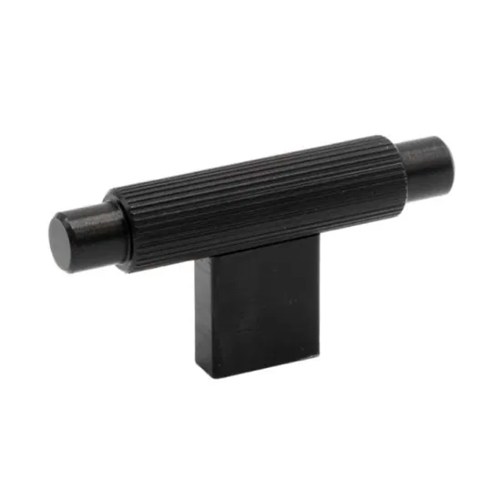 Buton T Arpa Vieffe, aluminiu, finisaj negru periat, 7 x 3.5 mm