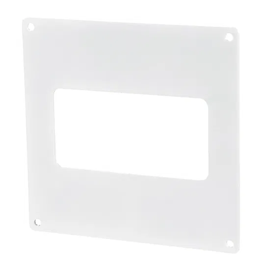 Placa pentru perete Vents, alb, tub rectangular, 55 x 110 mm