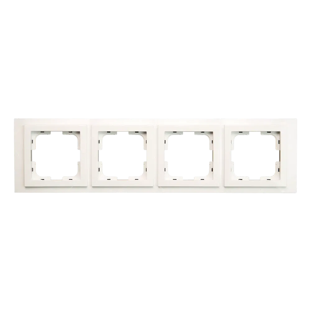 Rama de aparataj Mono Electric Larissa, 4 module, PVC, alb