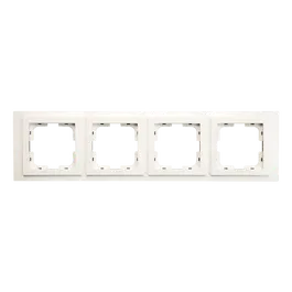 Rama de aparataj Mono Electric Larissa, 4 module, PVC, alb