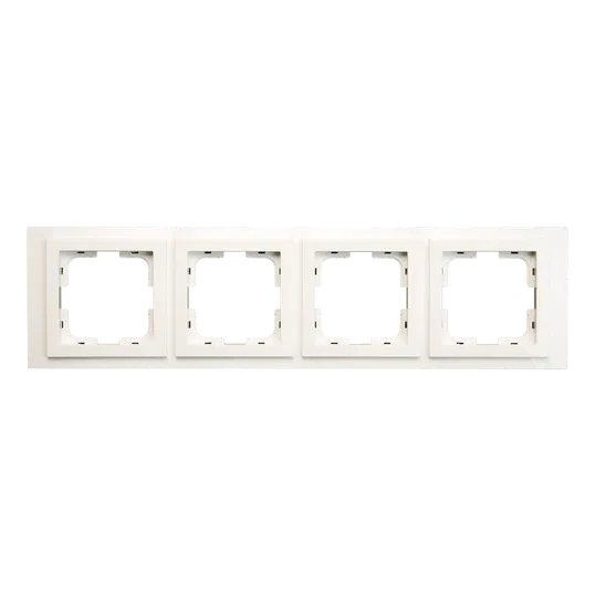 Rama de aparataj Mono Electric Larissa, 4 module, PVC, alb