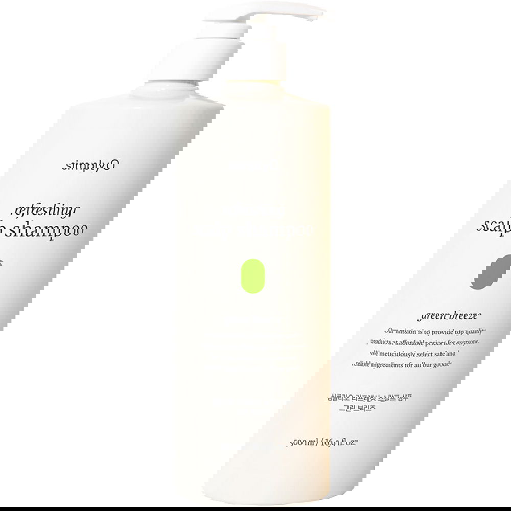 Sampon pentru par gras Refreshing Scalp Green Breeze, 500ml, Simplyo