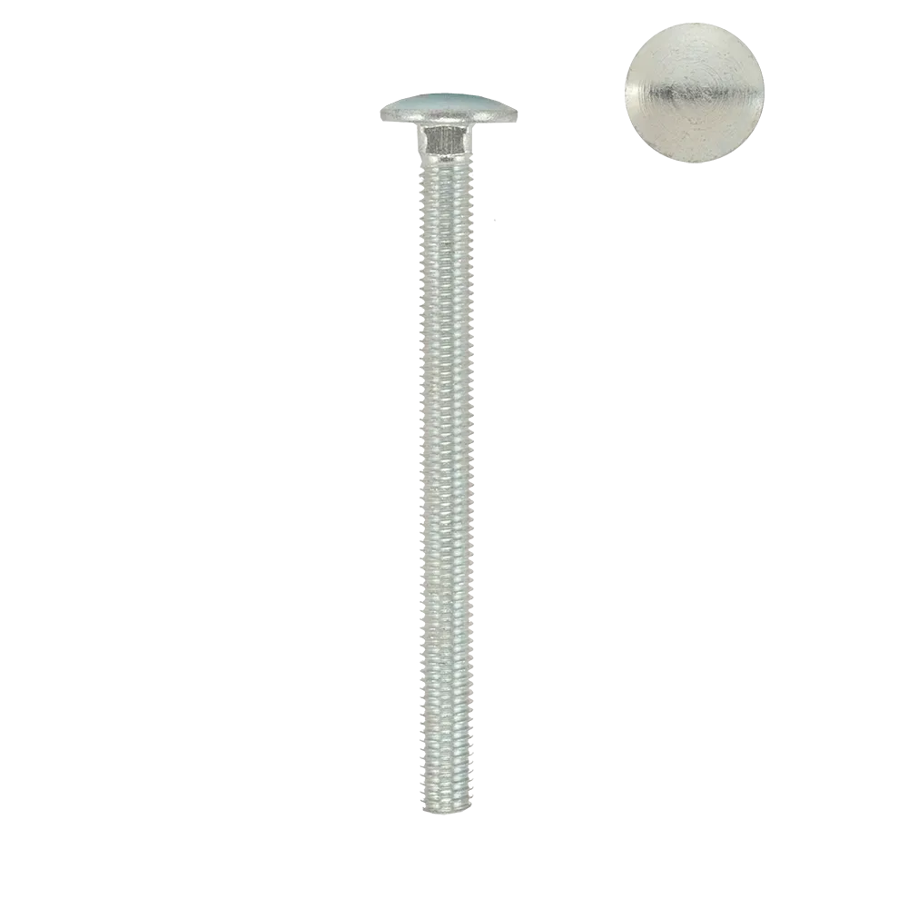 Set suruburi cap bombat torbant, gat patrat, otel zincat, 8 x 120 mm, 10 bucati