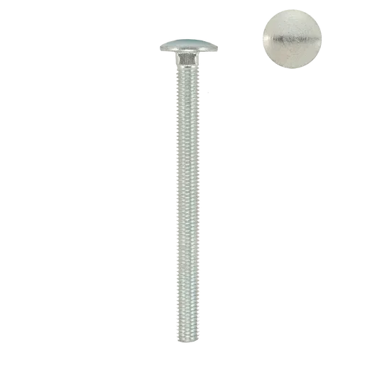 Set suruburi cap bombat torbant, gat patrat, otel zincat, 8 x 120 mm, 10 bucati